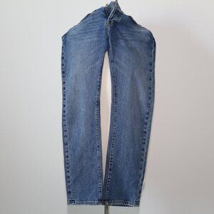 MADE IN THE USA CURRENT/ELLIOTT MIDIUM WASH STRAIGHT LET JEANS MID-RISE SIZE24